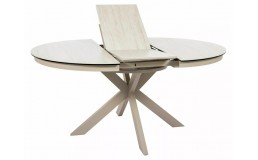 Стіл PORTO CERAMIC 120(160)*120 бежевий травертин/кашемір