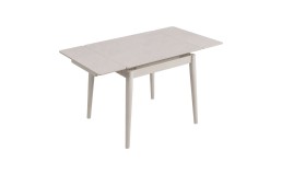 Стіл AVENTO CERAMIC 80(130)*80 білий/кашемір