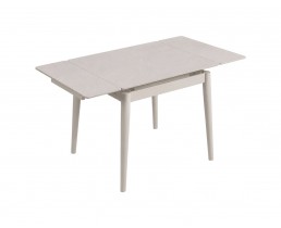 Стіл AVENTO CERAMIC 80(130)*80 білий/кашемір