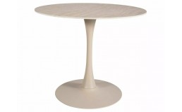 Стол AMADEO CERAMIC травертин/кашемир д.90