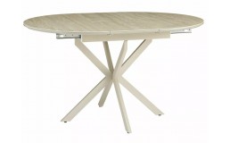 Стол GASTON CERAMIC 100(135)*100 травертин/кашемир