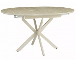 Стіл GASTON CERAMIC 100(135)*100 травертин/кашемір