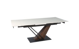 Стіл FERNANDO CERAMIC 140(200)*90 бежевий мат/темний горіх