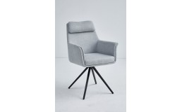 Стілець ADRIAN стілець чорний каркас/світло-сірий тк.