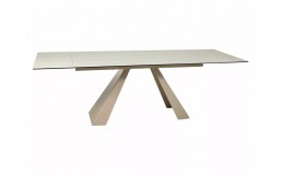 Стол SALVADORE CERAMIC 160(240)*90 бежевый травертин/кашемир