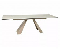 Стіл SALVADORE CERAMIC 160(240)*90 бежевий травертин/кашемір