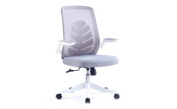 Крісло поворотне GLORY сіре/білий каркас