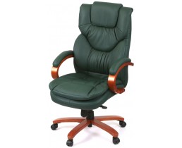 Крісло АКЛАС Флорида EX MB GB-233WW (Шкіра Lux LC Green/PU Green)