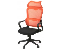 Крісло офісне АКЛАС Доріан BL TILT (K-09 Orange/OS Black)