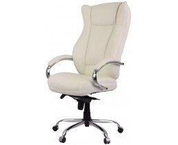 Крісло офісне АКЛАС Бадалона CH MB (Шкіра Lux LC-W White/PU White)
