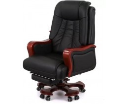 Крісло АКЛАС Трістрам EX RL (Шкіра LC-A Black/PU Black)