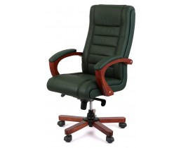 Крісло офісне АКЛАС Гаспар ЕХ МB (Шкіра Lux LC Green/PU Green)