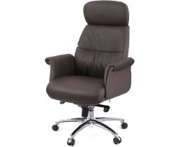 Крісло АКЛАС Драгобрат AL MB (Шкіра LC-K Dark brown/PU Dark brown)