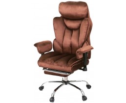 Кресло АКЛАС Бамбетель Tex RL 10093H (Бархат 17 Коричневый)