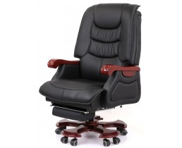 Крісло АКЛАС Ланселот EX RL (Шкіра LC-A Black/PU Black)