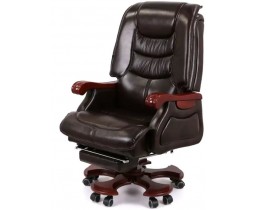 Крісло АКЛАС Ланселот EX RL (Шкіра LC-K Dark brown/PU Dark brown)