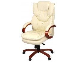 Крісло АКЛАС Флорида EX MB GB-233WW (Шкіра LC-F Beige/PU Beige)