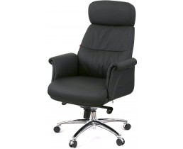 Кресло АКЛАС Драгобрат AL MB (Кожа LC-A Black/PU Black)