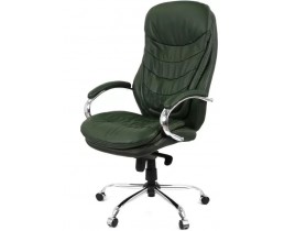 Крісло АКЛАС Валенсія Soft CH MB (Шкіра Lux LC Green/PU Green)