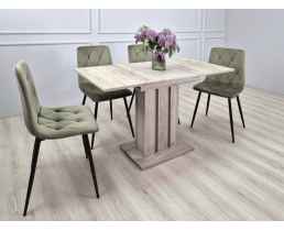 Кухонный комплект: стол та одной опоре и  4 стула. POLAR+ANETTE