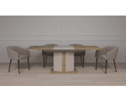 Стіл обідній на одній опорі CRYSTAL D/K MAX стіл дуб кремона торро/кашемір