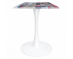 Стіл Тюльпан WM квадратний 70*70 см верзаліт різнокольоровий