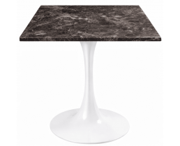 Стіл Тюльпан WWH квадратний 70*70 см верзаліт чорний мармур