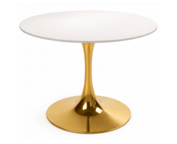 Обеденный стол круглый деревянный белый Кармен RG