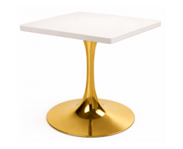 Стол обеденный квадратный деревянный белый Кармен SG