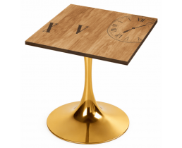 Стол Тюльпан S6060 квадратный коричневый рисунок