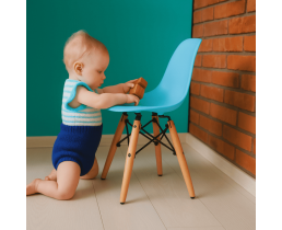 Стул детский Тауэр Baby пластиковый голубой