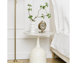 Журнальный столик керамика d.50 Лола белый