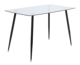 Стол Итали с металлическими черными ножками (тонированное стекло) Richman  в Украине