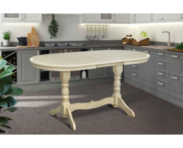 Стол обеденный раскладной 120 (слоновая кость/патина золото) Говерла-2  в Украине