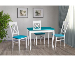Стіл обідній Смарт (білий/бірюза)  в Україні