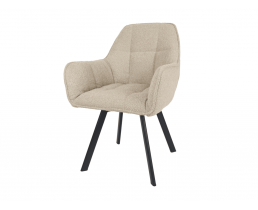 Стілець GABRIEL чорний каркас/беж тк.