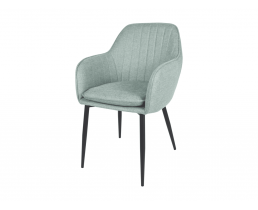 Стілець EMILY чорний каркас/ментол тк.