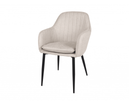 Стілець EMILY чорний каркас/беж тк.