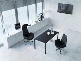 Конференц-стол SIG-201 (1800х1200х750мм) Черный графит 60х30мм. Вяз Либерти Дымчатый - интерьер - фото 54