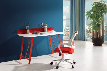 Компьютерный стол Mayakovsky красный/белый - интерьер - фото 2