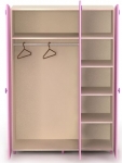 Детский шкаф "Pink Pn-03 с зеркалами" Дорис