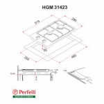 Газовая варочная панель Perfelli HGM 31423 WH