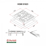 Газовая варочная панель Perfelli HGM 61623 WH