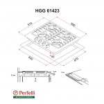Газовая на стекле варочная панель Perfelli HGG 61423 WH