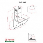 Вытяжка PERFELLI DNS 9862 W LED (Наклонная)