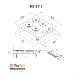 Электрическая варочная панель Perfelli HE 6113 BL