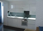 Кухня на заказ с акриловыми фасадами AGT Белый глянец, 2800 мм