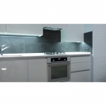 Кухня на заказ с акриловыми фасадами AGT Белый глянец, 2800 мм