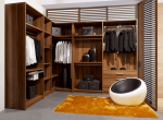 Элегантная гардеробная комната в современном стиле.