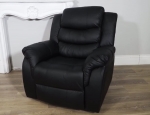 Черное кресло реклайнер для SPA салона (Эко кожа)